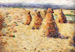 Charles Angrand Hay ricks in Normandy